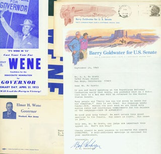 Item #15-8645 Fundraising & Campaign Letters. 1968 Barry Goldwater For U. S. Senate Campaign,...