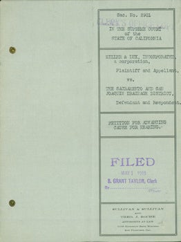 Item #15-8678 Sac. #2901 In the Supreme Court Of the State of California. Miller & Lux, Inc....