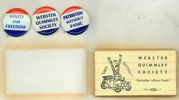 Item #15-8683 Webster Quimmley Society Memorabilia. Webster Quimmley Society, Dixon Gayer, CA Orange County.