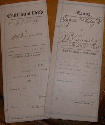 Item #15-8885 Signed Contracts (Leases) From Nevada: 1905 & 1907. Goldfield State of Nevada, Esmerelda Counties.