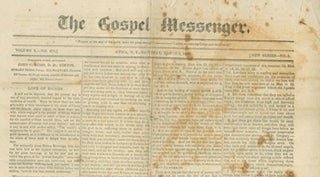 Item #15-8914 The Gospel Messenger. Vol. X - No. 475.March 5, 1836. John C. Rudd, Eli Maynard, print