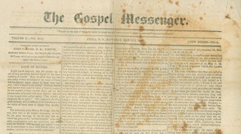 Item #15-8914 The Gospel Messenger. Vol. X - No. 475.March 5, 1836. John C. Rudd, Eli Maynard, print.