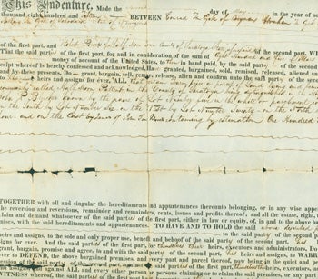 Ten Eyck, Conrad, Abraham & Anthony; Robert Powers - Deed of Sale of the Farm of Half Moon, in Saratoga County, New York, to Robert Powers, from Conrad, Abraham & Anthony Ten Eyck, Signed on May 2, 1815