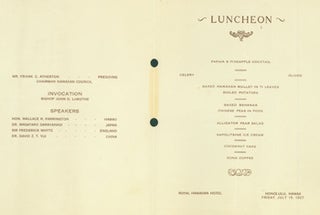 Item #15-8948 Luncheon In Honor of the Members of The Institute Of Pacific Relations [Menu], at...