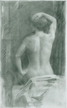 Pasquale Iannetti Art Galleries (San Francisco); Emerson Adams - Photograph of Work by Emerson Adams, Nude Woman's Back, 1986, Graphite on Paper