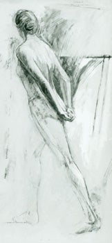 Pasquale Iannetti Art Galleries (San Francisco); Emerson Adams - Photograph of Emerson Adams Drawing of Woman Walking with Hands Behind Her Back[1982], Graphite on Paper