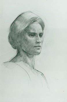 Pasquale Iannetti Art Galleries (San Francisco); Emerson Adams - Photograph of Head, 1986, Graphite on Paper