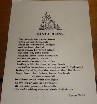 Item #15-9428 Santa Ritas. Cold Mountain Press, Peter Wild, Alan Watts, ill