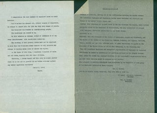 Item #15-9503 Typed Documents Related to the San Francisco General Strike of 1934. Includes...