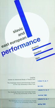 Item #15-9677 Slavic And East European Performance. Vol. 13, no. 1 - 3, Spring, Summer & Fall...