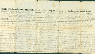 Item #15-9751 Indenture of Sale in Halfmoon, NY between Peebles & Tellin, February 25, 1831. Hugh...