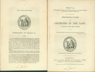 Item #15-9760 Protestantism And Churches in the East; A Tract for the Times. Tract 42. Catholic...