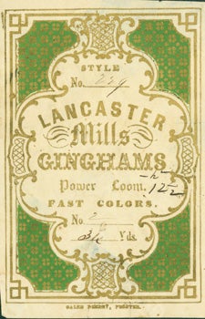 Item #15-9769 Lancaster Mills Ginghams Power Loom Fast Colors. Lancaster Mills, Mass Clinton