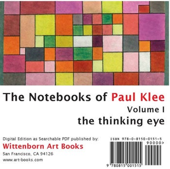 Item #151-5 Paul Klee Notebooks, Vol. 1: The Thinking Eye CD-ROM. Jürg Spiller, Ralph Manheim, Paul Klee, trans.