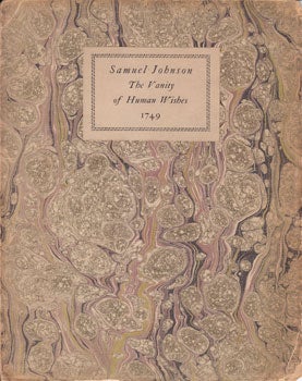 Johnson, Samuel - The Vanity of Human Wishes: The Tenth Satire of Juvenal Imitated