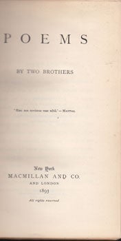 Item #16-1175 Poems By Two Brothers. Alfred Tennyson