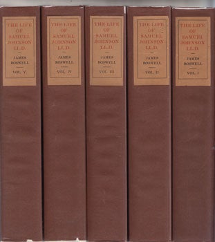 Item #16-1422 The Life Of Samuel Johnson. Temple Bar Edition, Ten Volumes. James Boswell, Samuel...