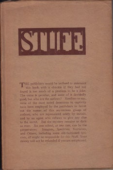 [Four Seas Company.] - Stuff: An Anthology of Verse