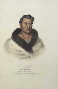 McKenney, Thomas L. (1785-1859) and James Hall (1793-1868) (Authors) and Charles Bird King, (1785-1862 (Artist) - Ong-Pa-Ton-Ga, Chief of the Omahas from History of the Indian Tribes of North America. (First Edition)