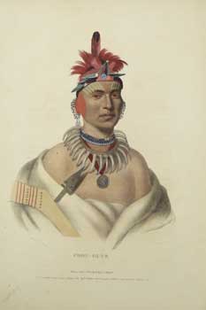 Item #16-2784 Chon-Ca-Pe [Chono Cape, an Ottoe chief ] from History of the Indian Tribes of North America. (First edition). Thomas L. McKenney, James Hall, Charles Bird King, Authors, Artist.