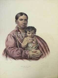 Item #16-2785 MO-HON-GO /OSAGE WOMAN. from History of the Indian Tribes of North America. (First...