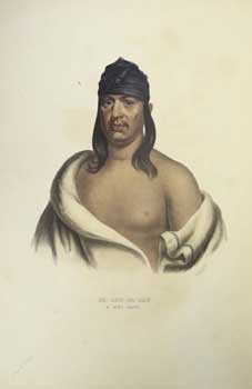 McKenney, Thomas L. (1785-1859) and James Hall (1793-1868) (Authors) and James Otto Lewis (1799-1858 )(Artist) - Pa-She-Pa-Haw / a Sauk Chief. From History of the Indian Tribes of North America. (First Edition)