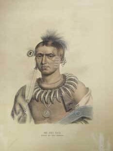 Item #16-2795 MA HAS KAH / CHIEF OF THE IOWAYS. from History of the Indian Tribes of North...