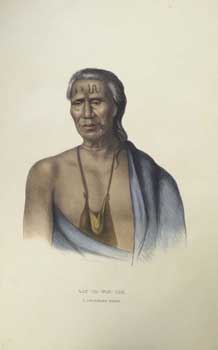 McKenney, Thomas L. (1785-1859) and James Hall (1793-1868) (Authors) and James Otto Lewis (1799-1858 )(Artist) - Lap-Pa-Win-Soe. / a Delaware Chief. From History of the Indian Tribes of North America. (First Edition)