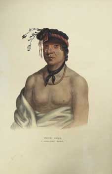 McKenney, Thomas L. (1785-1859) and James Hall (1793-1868) (Authors) and James Otto Lewis (1799-1858 )(Artist) - Wesh-Cubb / a Chippeway Chief. / / from History of the Indian Tribes of North America. (First Edition)