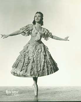 Item #16-2890 Olga Morosova in Spectre de la Rose from Col. W. de Basil's Ballets Russes. Maurice...