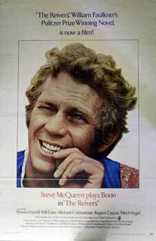 Item #16-2913 Original Movie poster for The Reivers. Steve McQueen, William Faulkner, Actor, author