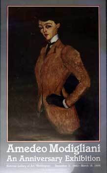 Item #16-2921 Amedeo Modigliani. An Anniversary Exhibition. Poster. Amedeo Modigliani, artist