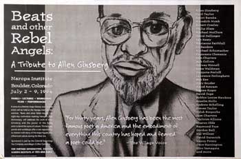 Clemente , Francesco (artist) and Allen Ginsberg (poet) - Beats and Other Rebel Angels: A Tribute to Allen Ginsberg. Exhibition Poster