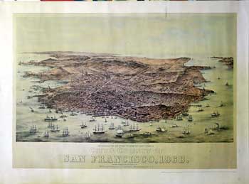 Gray, W. Vallance and C. B. Gifford (artists) - Bird's Eye View of the City and County of San Francisco, 1868