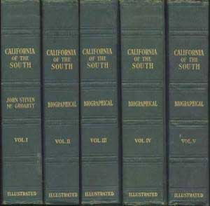 Item #16-2954 California of the South. A history. First edition. John Steven McGroarty