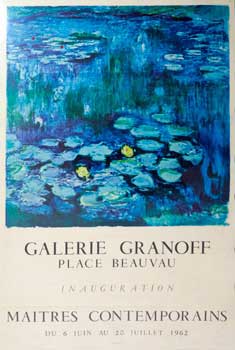 Item #16-2987 Galerie Granoff, Place Beauveau, Inauguration. Maîtres Contemporains. Claude MONET