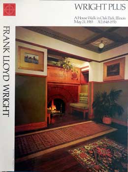 Item #16-2997 Poster for A House Walk in Oak Park, Illinois. Frank Lloyd Wright