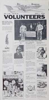 Item #16-3033 Paz Progress. Aug. 1, 1939 Volume III Issue 1 Peace, VOLUNTEERS. [Poster]....