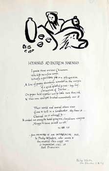 Item #16-3044 HYMNUS AD PATREM SINENSIS. (First edition signed). Philip Whalen