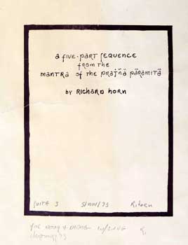 Item #16-3105 a five-part sequence from the mantra of the Prajñā pāramitā. Richard Horn