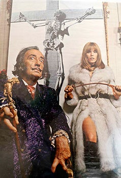 Item #16-3112 Salvador Dali, Woman with a Riding Crop in Fur Coat and Crucified Skeleton. Salvador Dali.