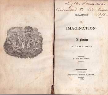 Akenside, Dr - The Pleasures of Imagination. A Poem in Three Books