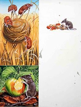 Item #16-3174 Three Studies of Rodents Eating. Denys Ovenden, F. Z. S., D W