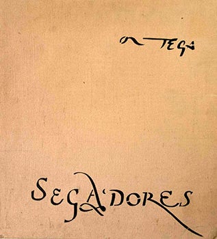 Item #16-3214 Jute portfolio sleeve for the large format edition of Segadores. José García Ortega.