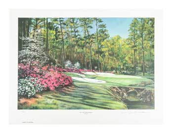 Item #16-3228 Three Limited Edition prints of Augusta, Georgia. the 11th, 13th and 16th Holes. Signed. Nobel Powell III.