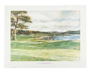 Item #16-3243 Finishing Up. The Eighteenth Hole - Pebble Beach. Signed. Donald Voorhees