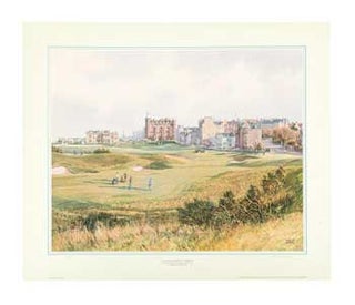 Item #16-3248 The Old Course, St. Andrews. Showing the Road Hole and the 18th Fairway. Signed....