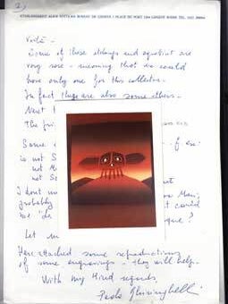 Item #16-3300 Jean Michel Folon. His wife Paola Ghiringhelli offers many printswith 16 with 16...