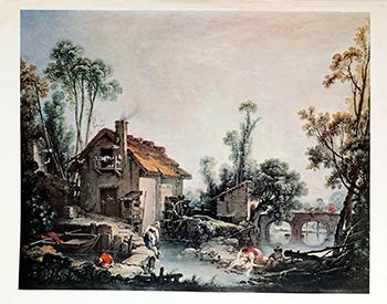 Item #16-3315 Landscape with a Watermill. Francois Boucher.