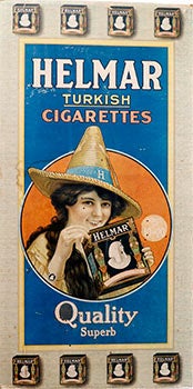Item #16-3330 Helmar Turkish Cigarette. Original poster. Helmar Turkish Cigarette Artist